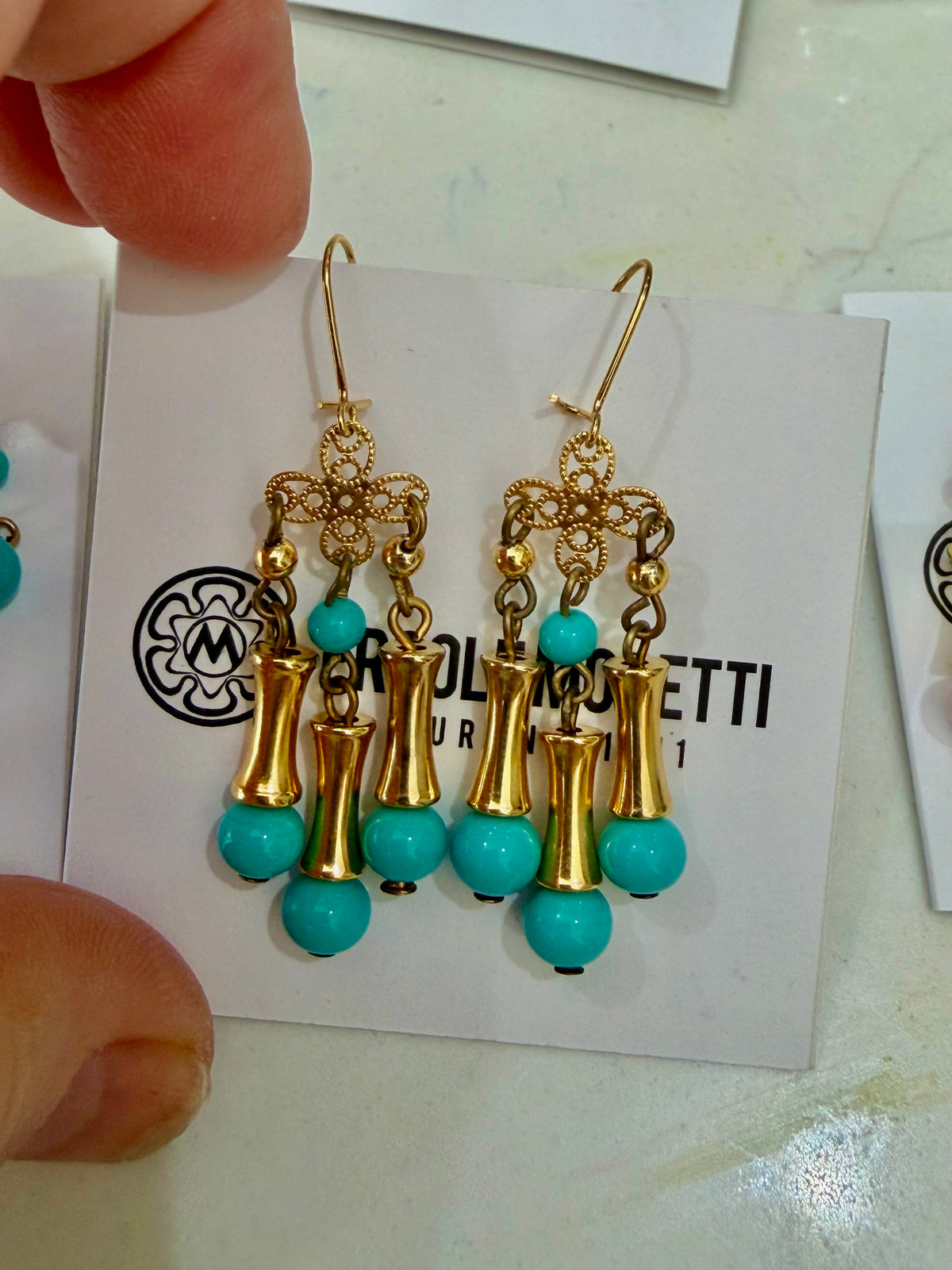 Vintage Ercole Moretti Chandelier Dangle Earrings