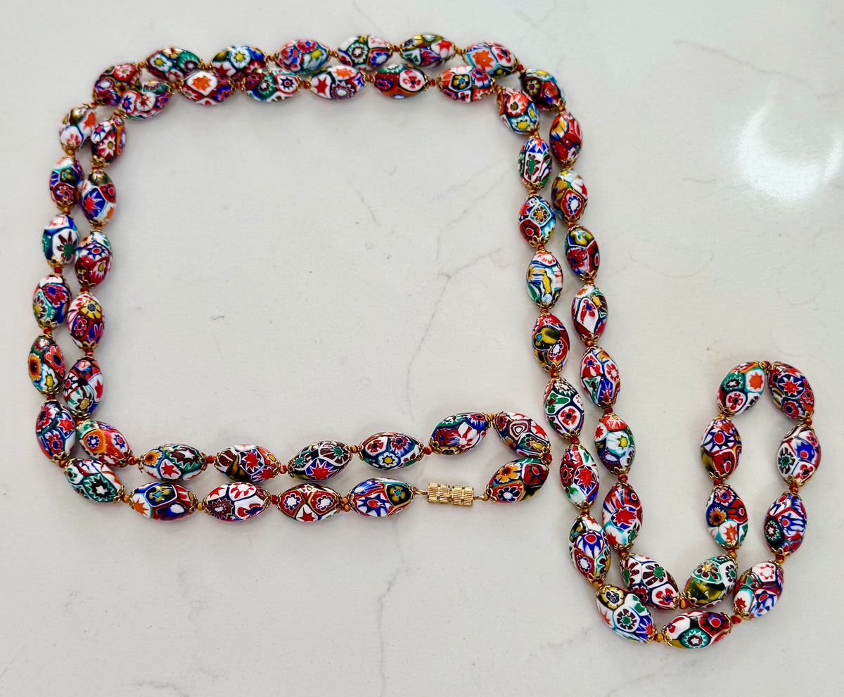 Extra Long 47” Ercole Moretti Necklace in Excellent Vintage Condition