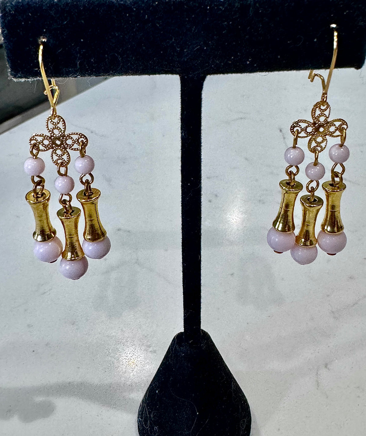 Vintage Ercole Moretti Chandelier Dangle Earrings