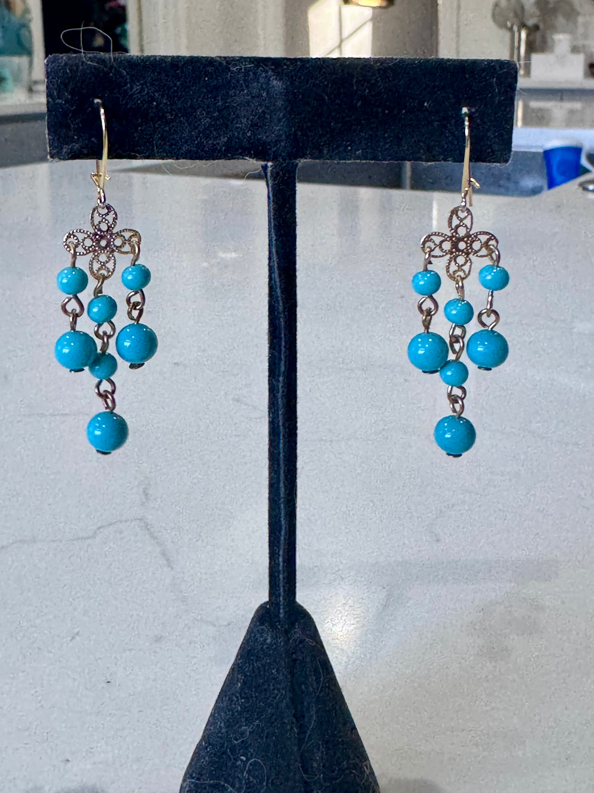 Vintage Ercole Moretti Chandelier Dangle Earrings
