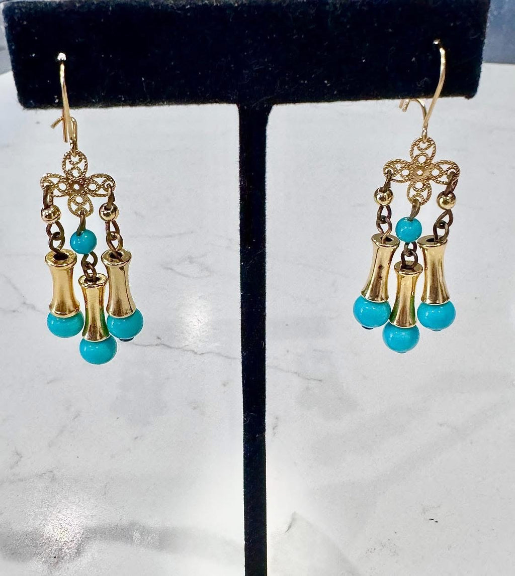 Vintage Ercole Moretti Chandelier Dangle Earrings