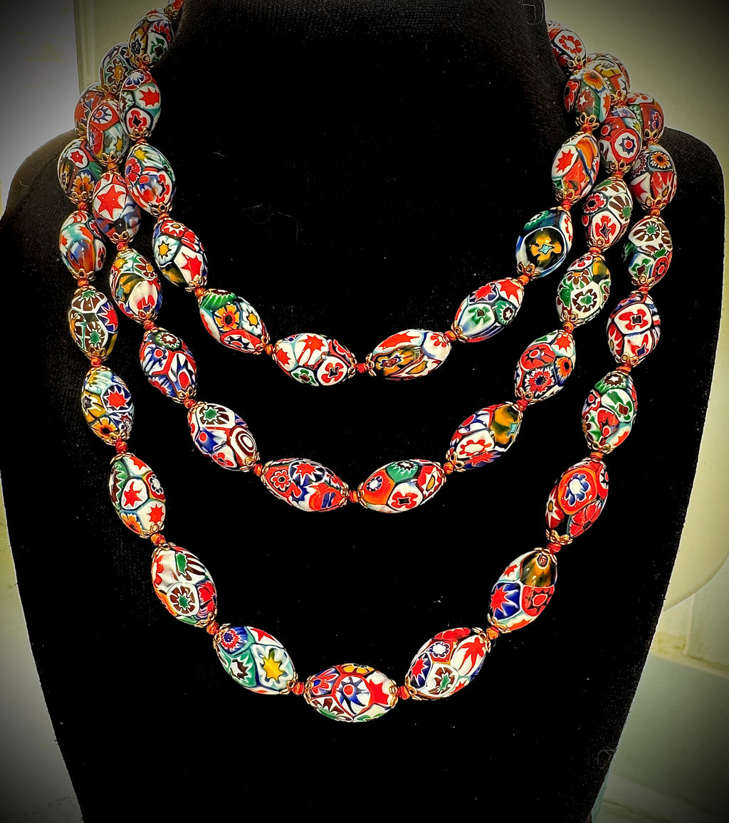 Extra Long 47” Ercole Moretti Necklace in Excellent Vintage Condition