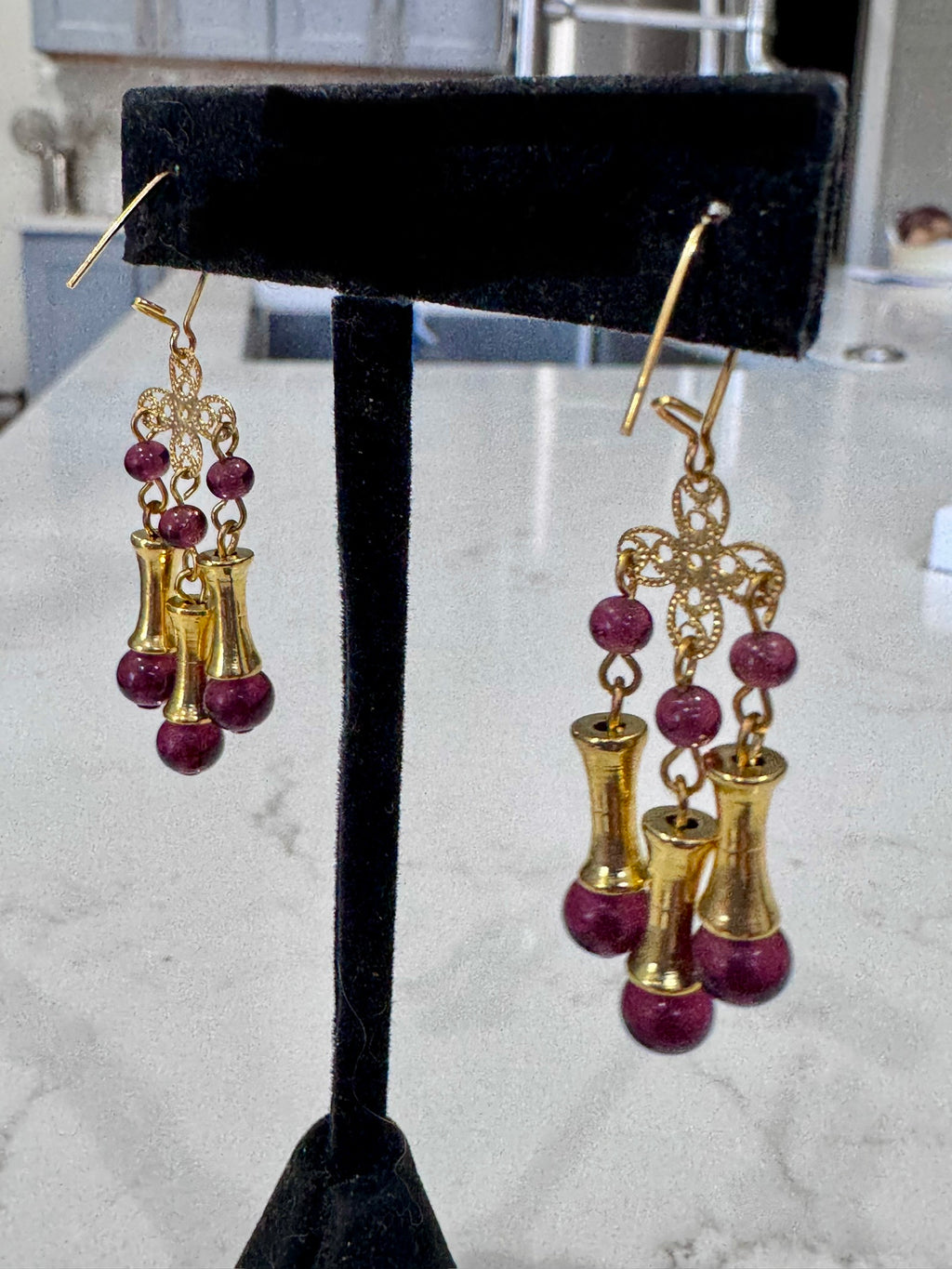 Vintage Ercole Moretti Chandelier Dangle Earrings
