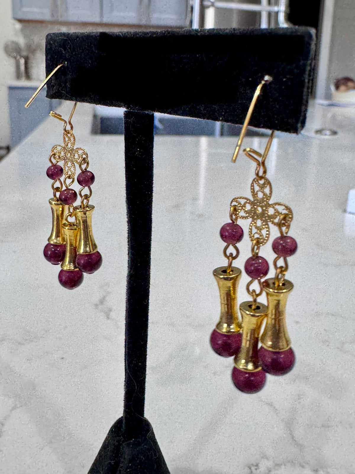 Vintage Ercole Moretti Chandelier Dangle Earrings
