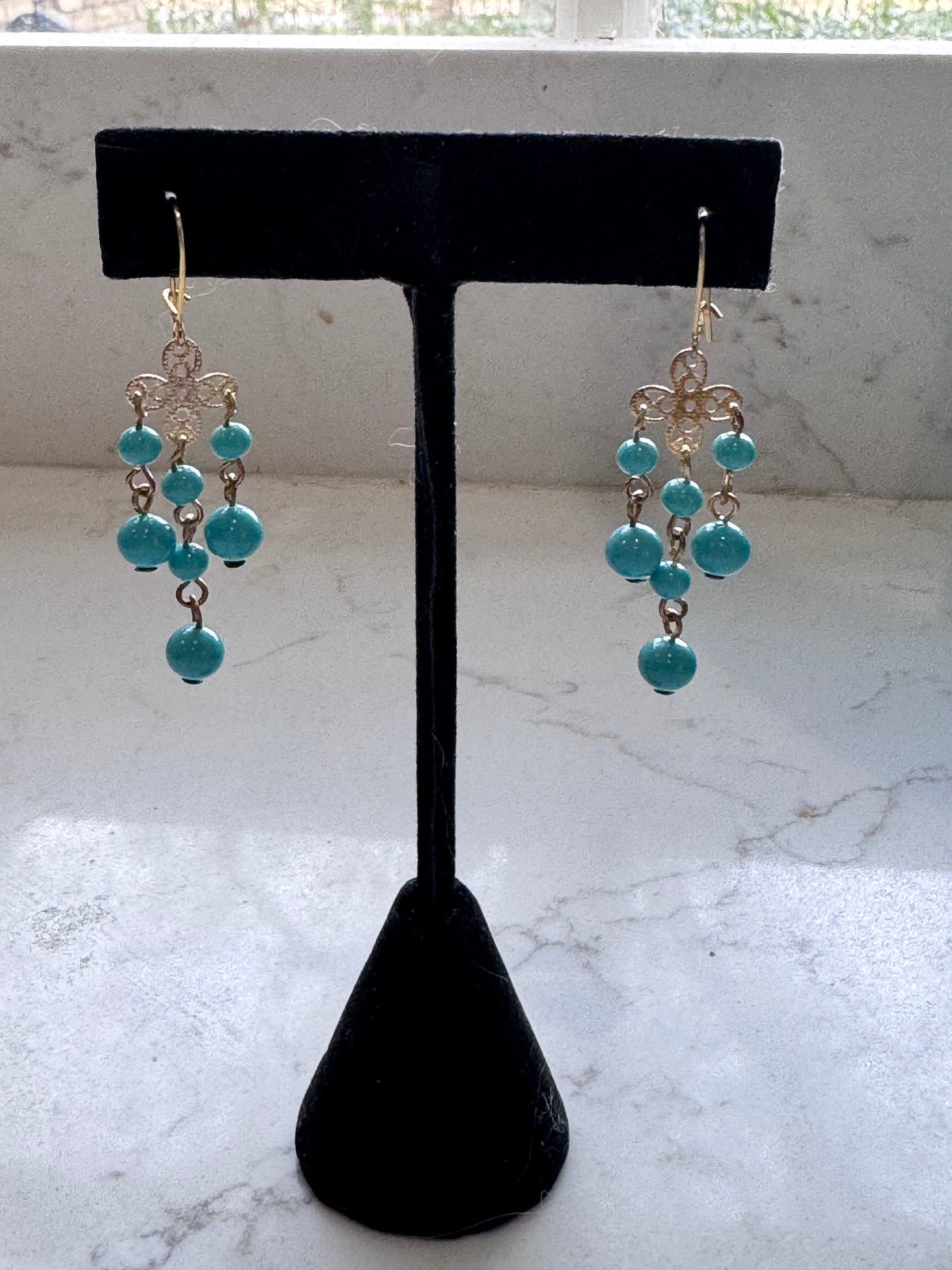 Vintage Ercole Moretti Chandelier Dangle Earrings