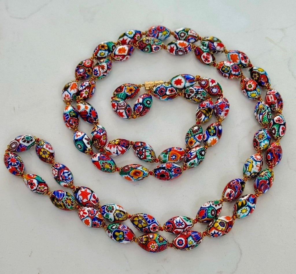 Extra Long 47” Ercole Moretti Necklace in Excellent Vintage Condition