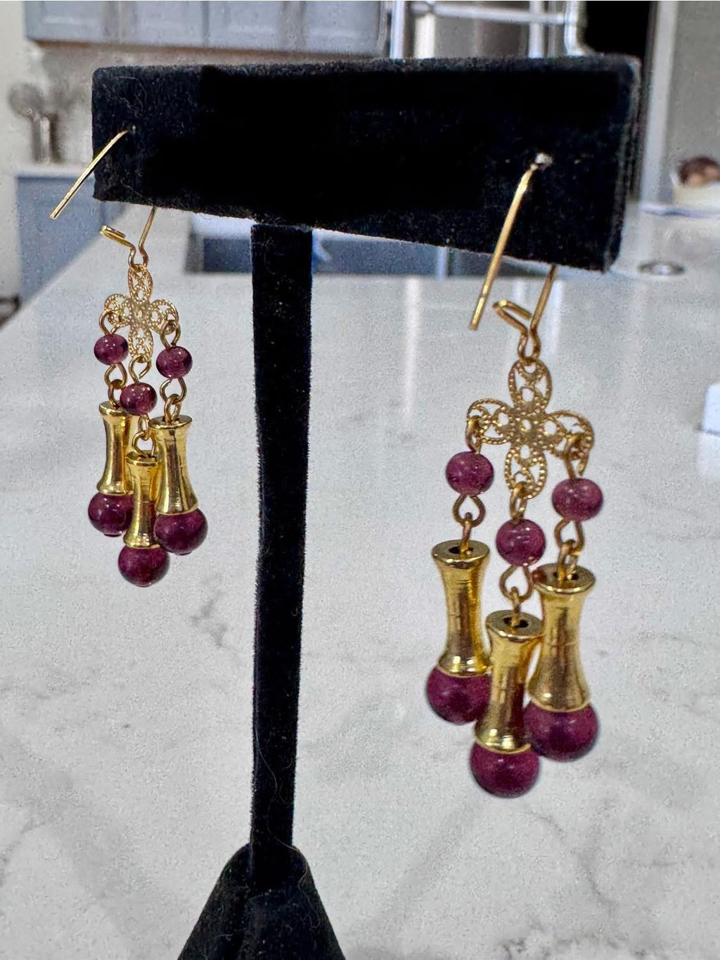 Vintage Ercole Moretti Chandelier Dangle Earrings