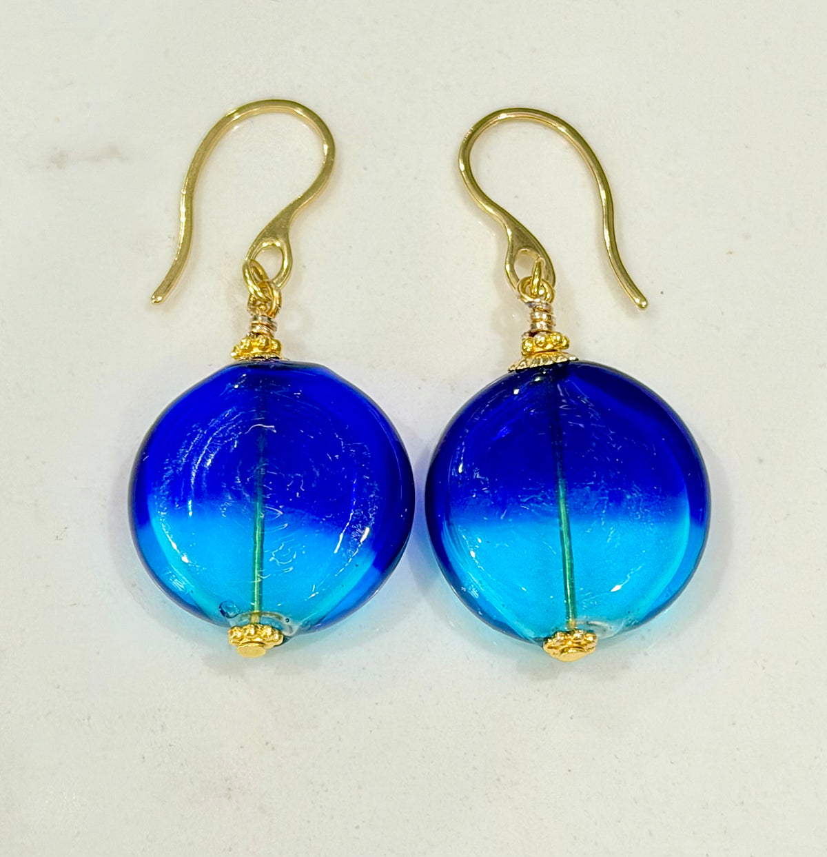 One Of A Kind Rosario Leonardi Vintage Blown Murano Glass Necklace & Earring Set