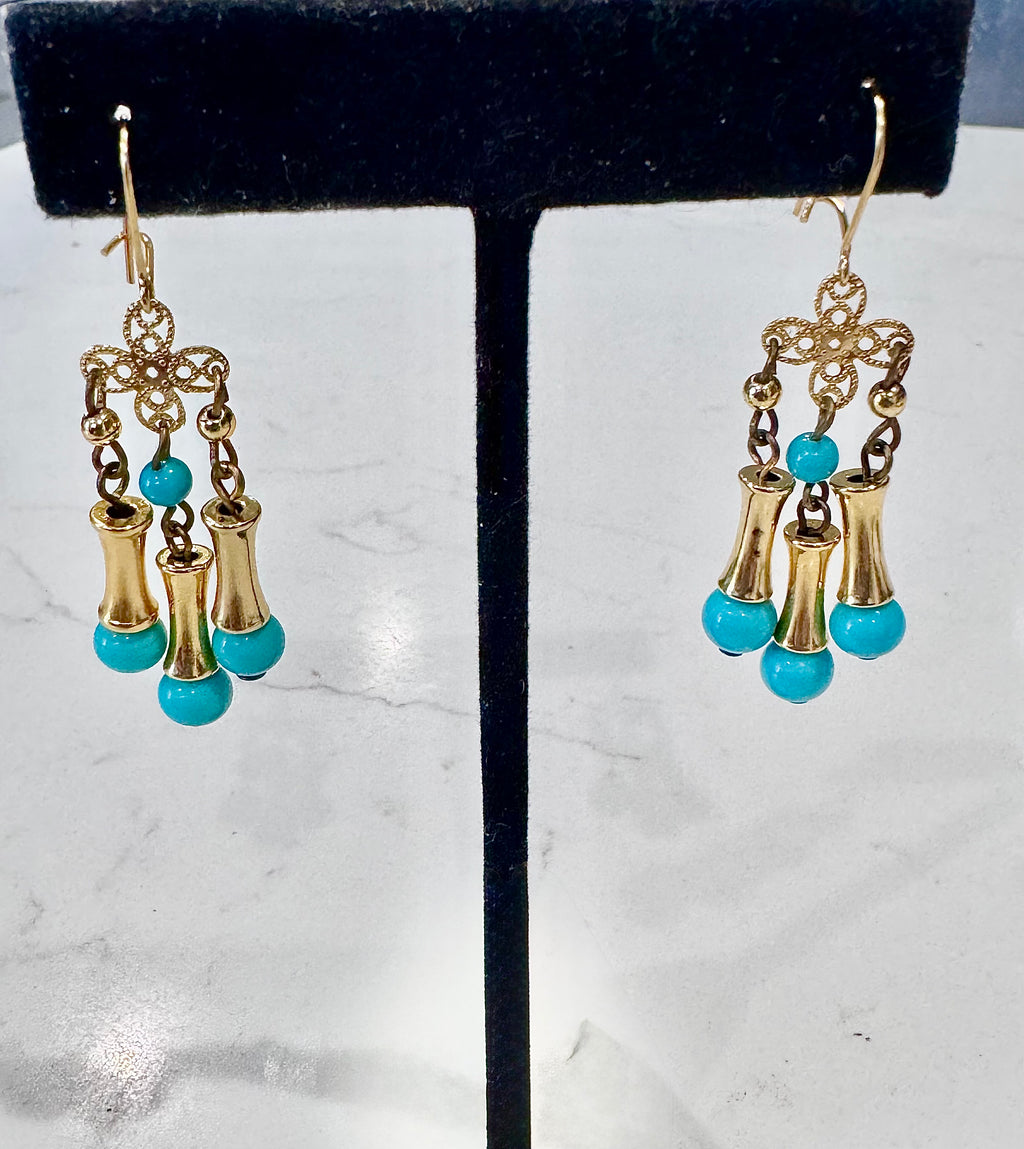 Vintage Ercole Moretti Chandelier Dangle Earrings