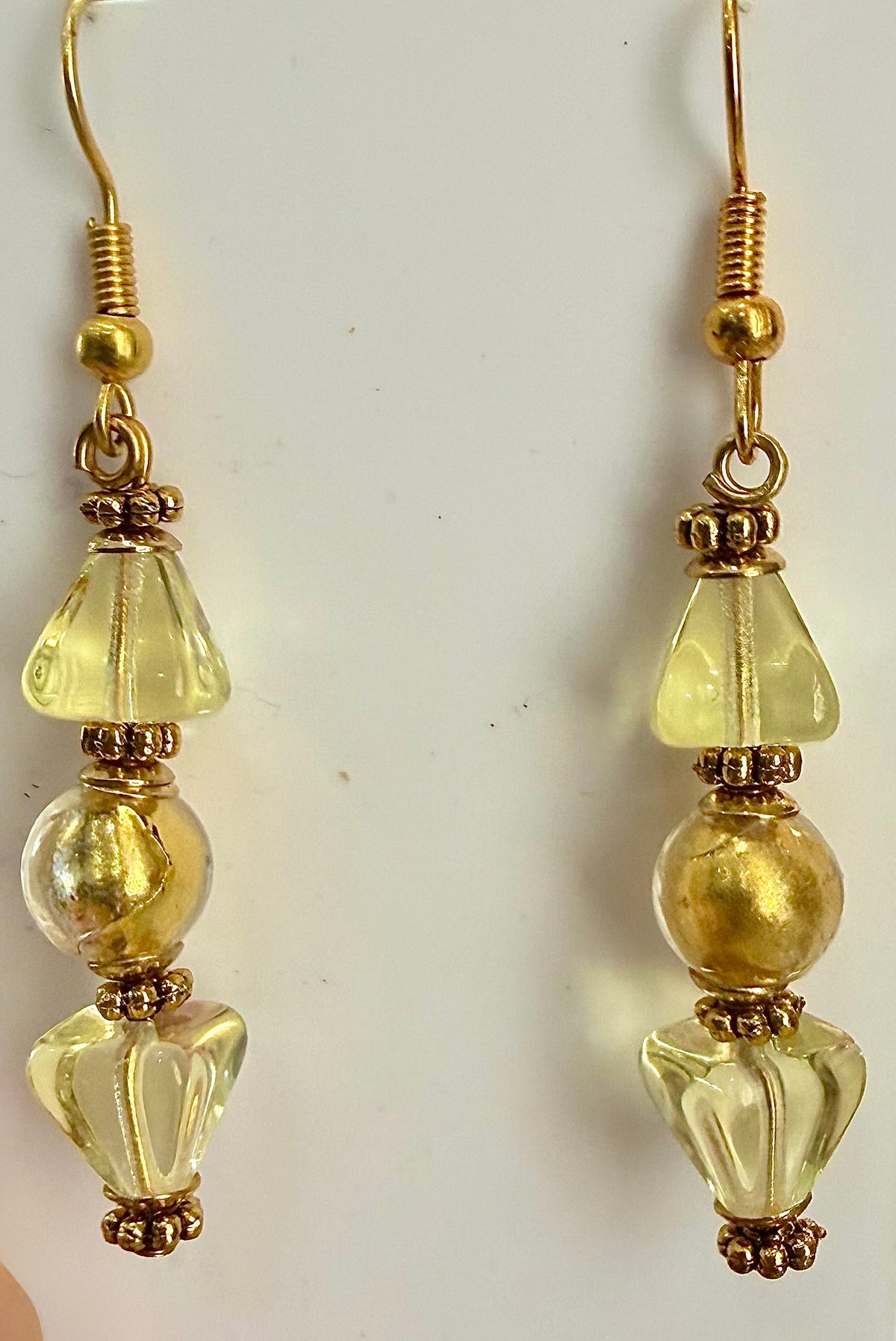 Your Choice of Vintage Gold Foil 925 Vermeil Dangle Earrings