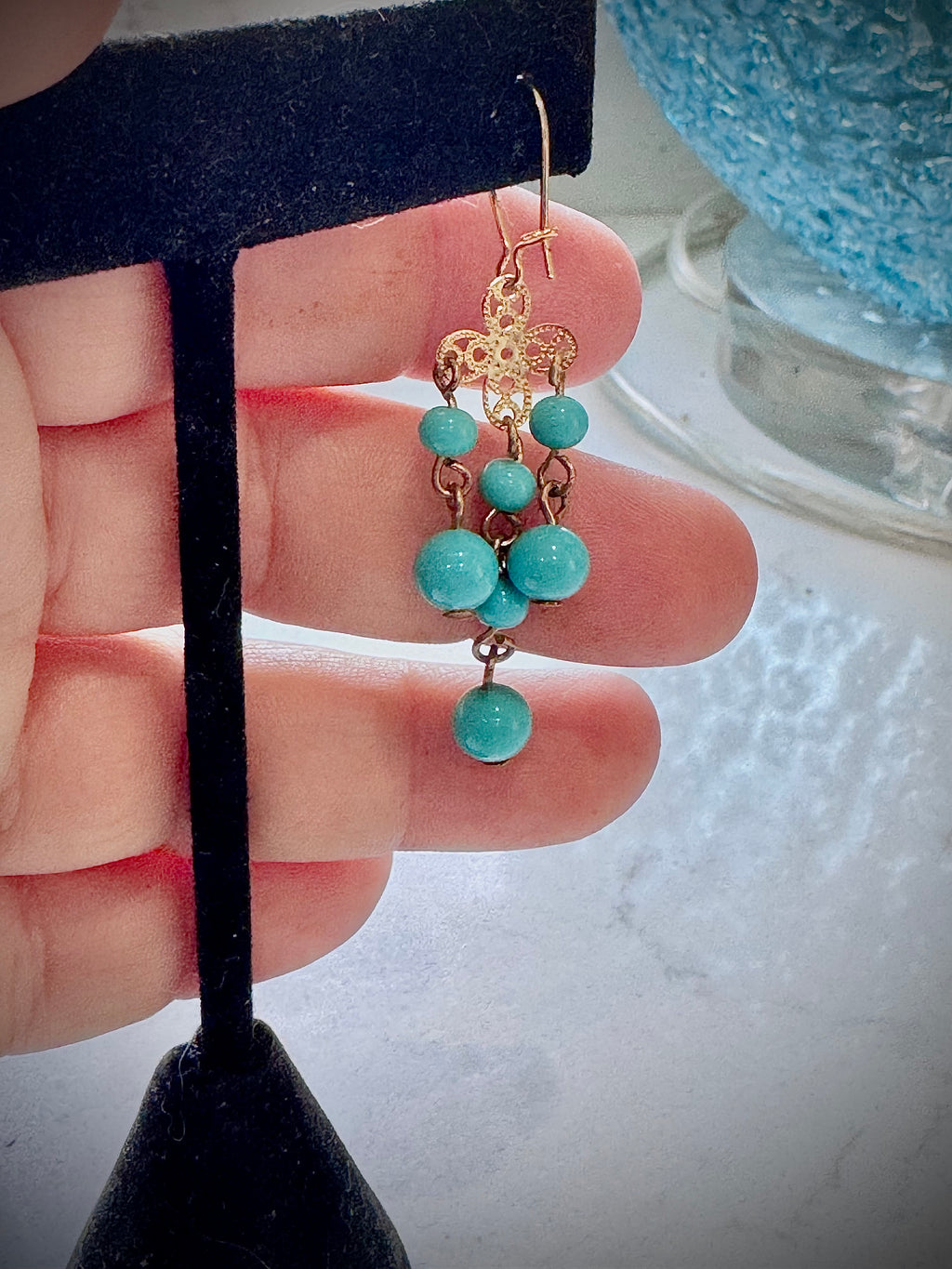 Vintage Ercole Moretti Chandelier Dangle Earrings