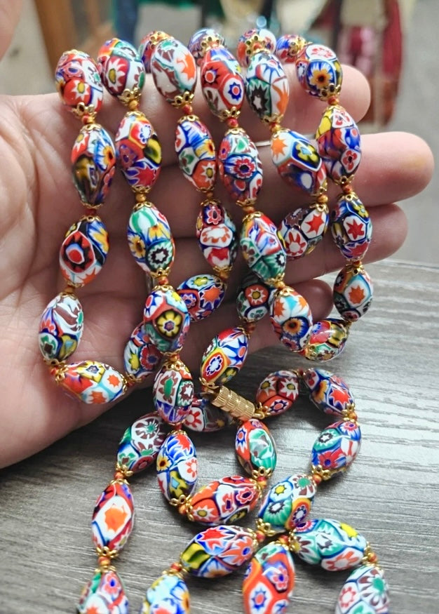Extra Long 47” Ercole Moretti Necklace in Excellent Vintage Condition