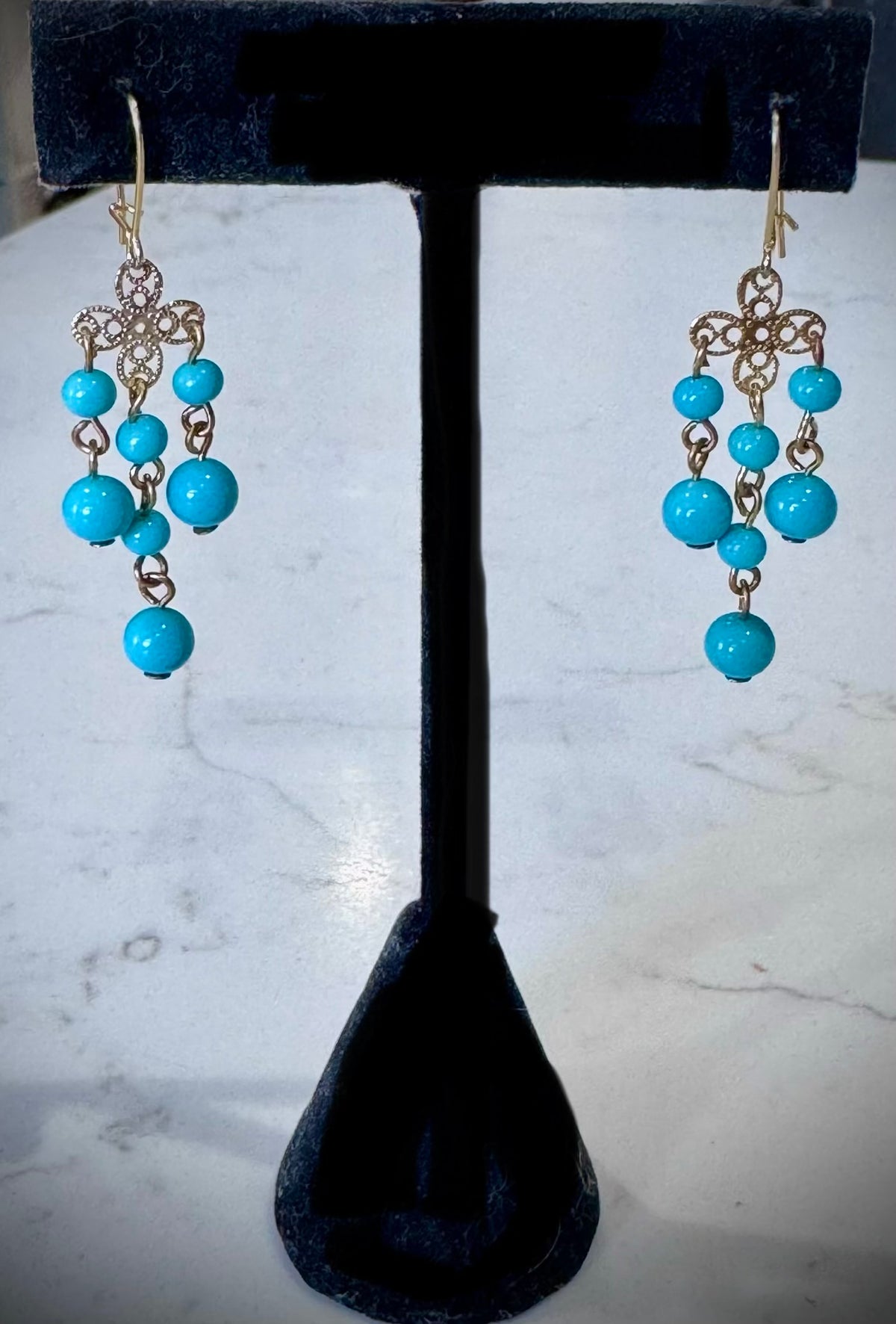 Vintage Ercole Moretti Chandelier Dangle Earrings