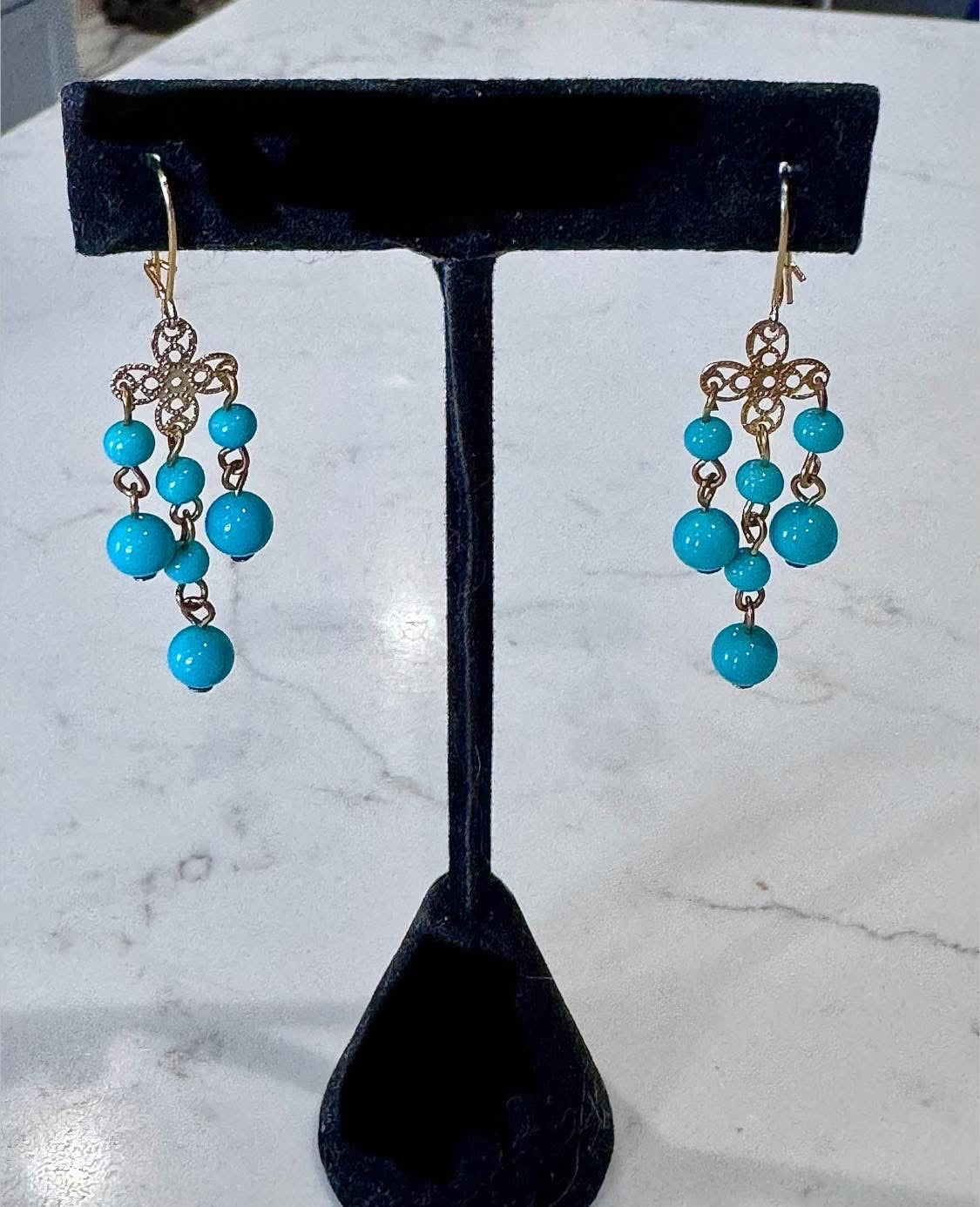 Vintage Ercole Moretti Chandelier Dangle Earrings