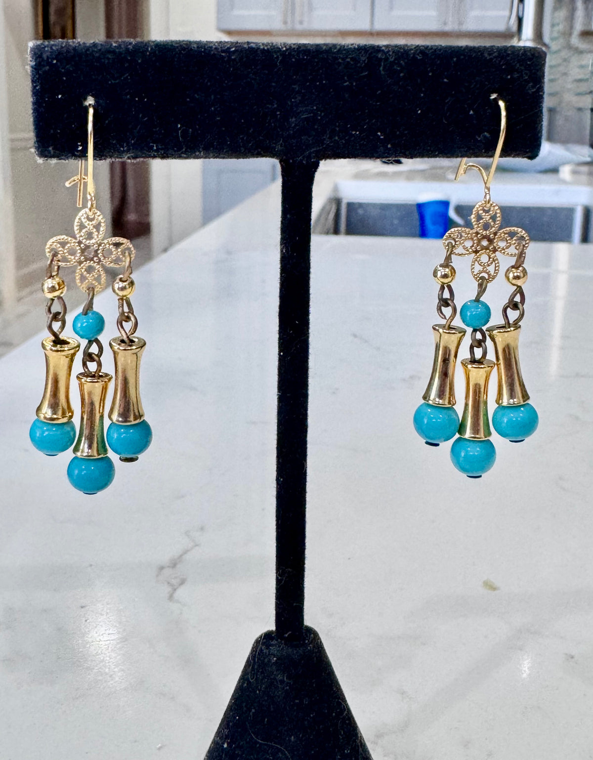 Vintage Ercole Moretti Chandelier Dangle Earrings