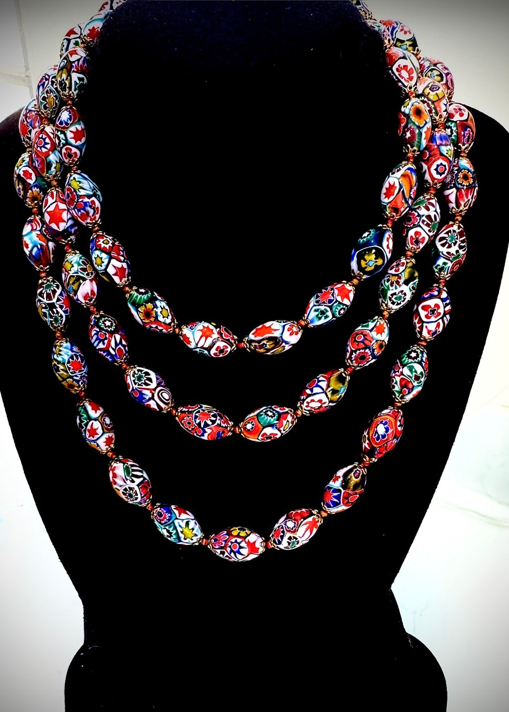 Extra Long 47” Ercole Moretti Necklace in Excellent Vintage Condition