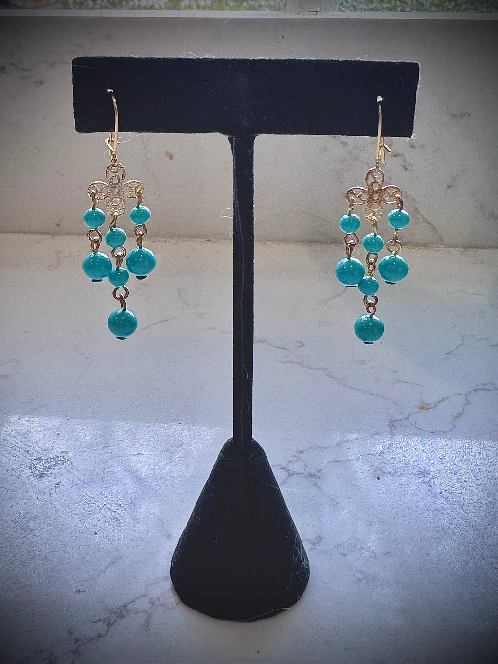 Vintage Ercole Moretti Chandelier Dangle Earrings