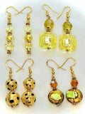 Your Choice of Vintage Gold Foil 925 Vermeil Dangle Earrings