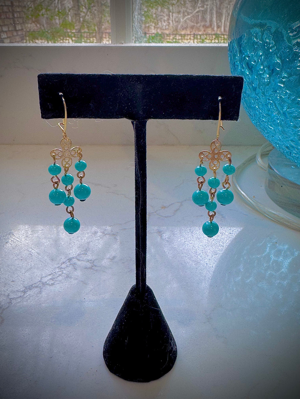 Vintage Ercole Moretti Chandelier Dangle Earrings