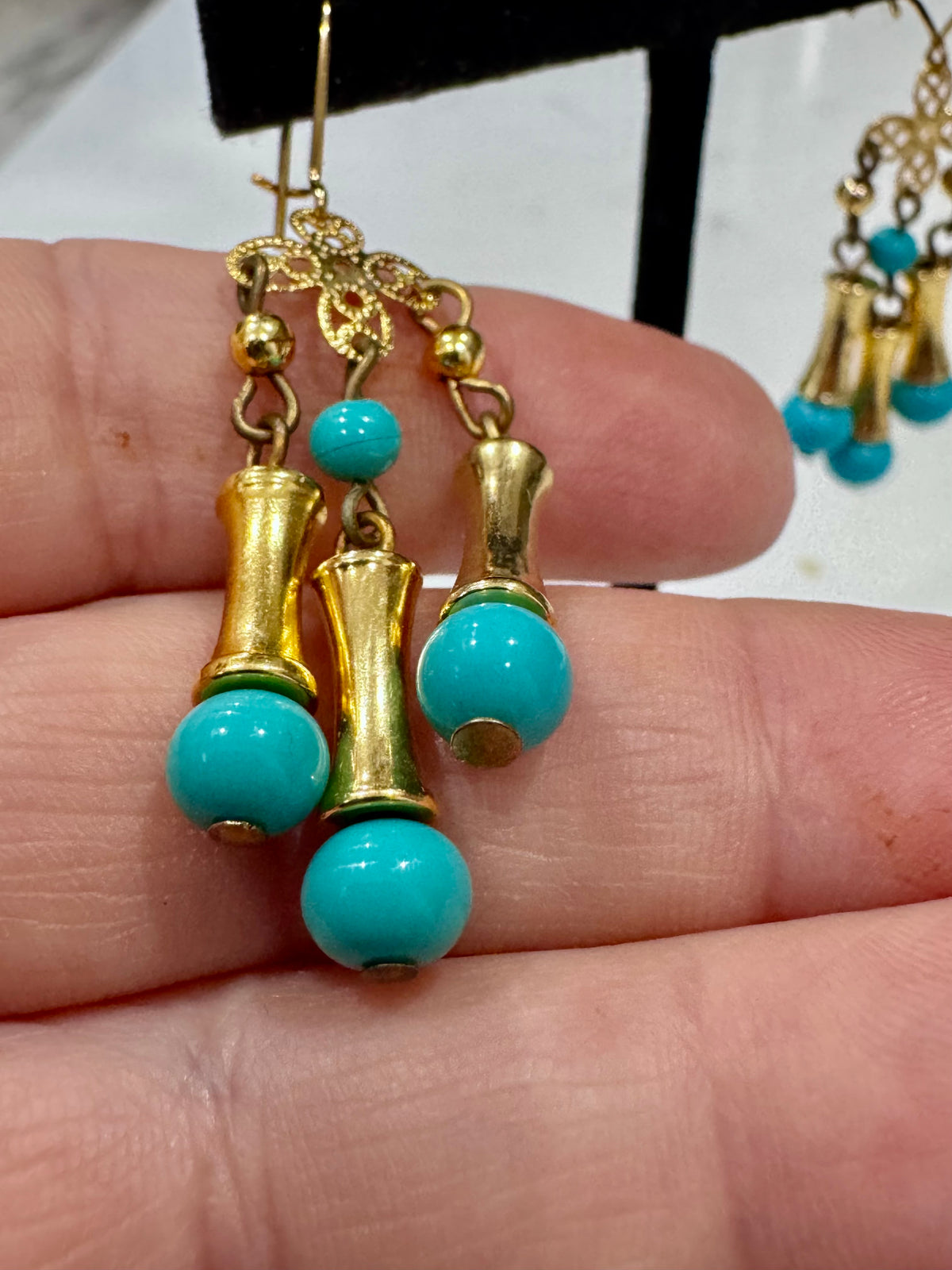 Vintage Ercole Moretti Chandelier Dangle Earrings