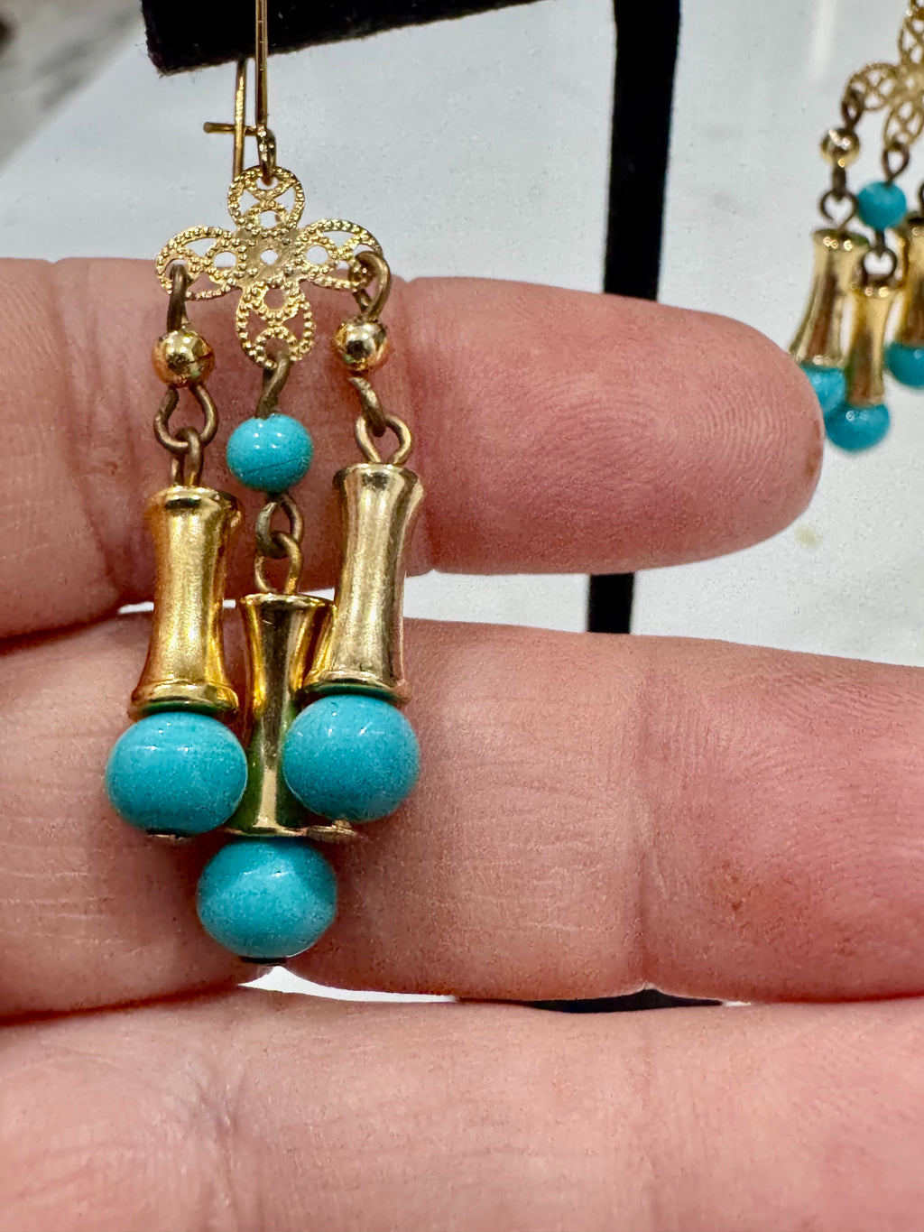 Vintage Ercole Moretti Chandelier Dangle Earrings