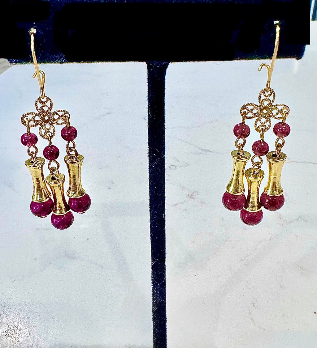 Vintage Ercole Moretti Chandelier Dangle Earrings