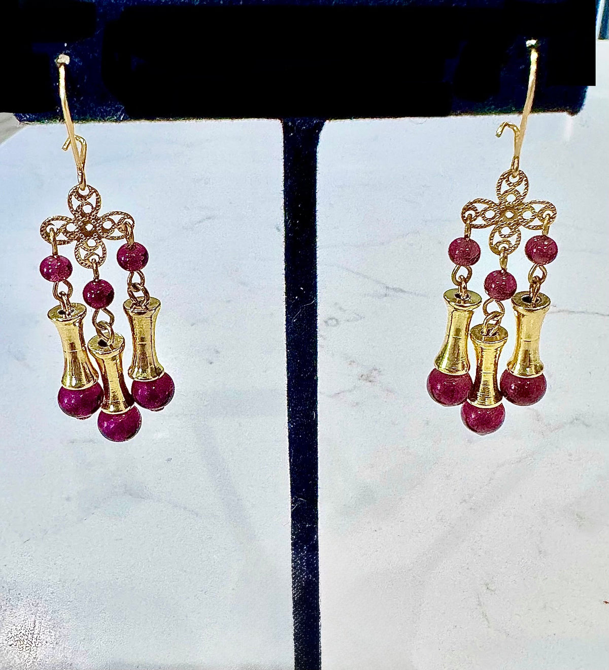 Vintage Ercole Moretti Chandelier Dangle Earrings