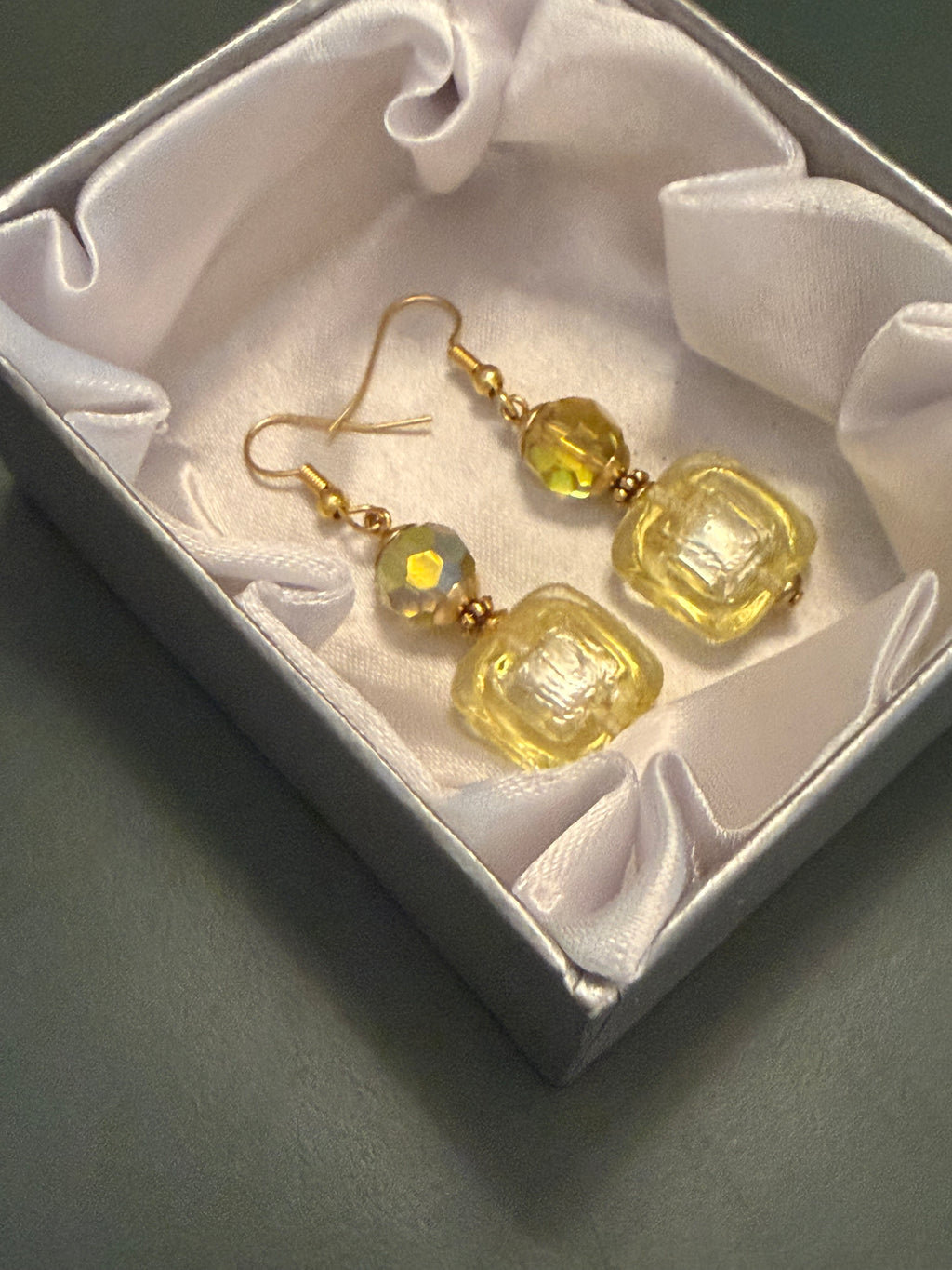 Your Choice of Vintage Gold Foil 925 Vermeil Dangle Earrings