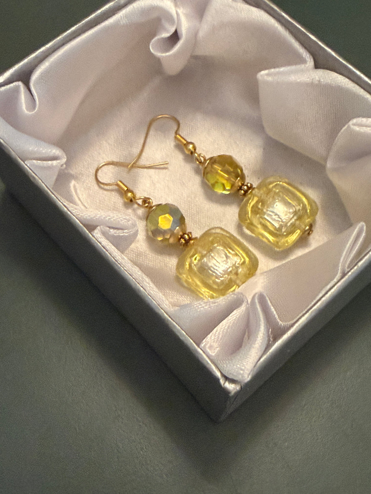 Your Choice of Vintage Gold Foil 925 Vermeil Dangle Earrings