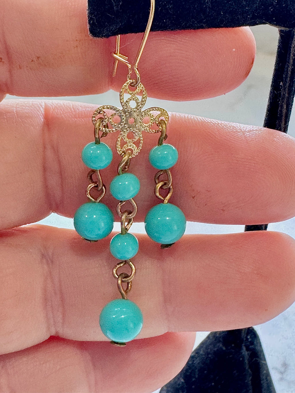 Vintage Ercole Moretti Chandelier Dangle Earrings
