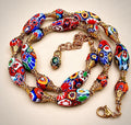 Vintage Ercole Moretti Ovals Beaded Necklace -One Of a Kind