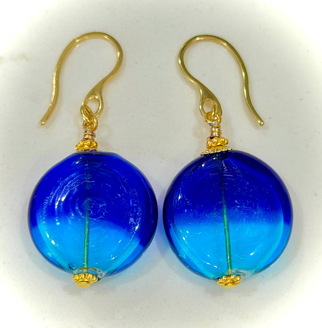 One Of A Kind Rosario Leonardi Vintage Blown Murano Glass Necklace & Earring Set
