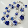 Rosario Leonardi Large Freshwater Paired With A Variety of Ercole Moretti Round Beads