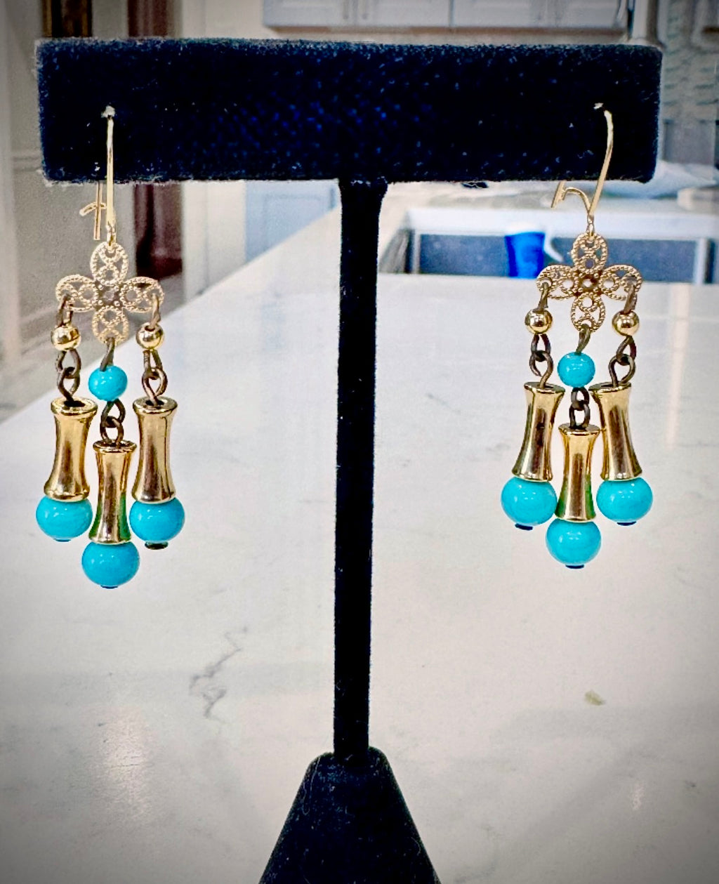 Vintage Ercole Moretti Chandelier Dangle Earrings