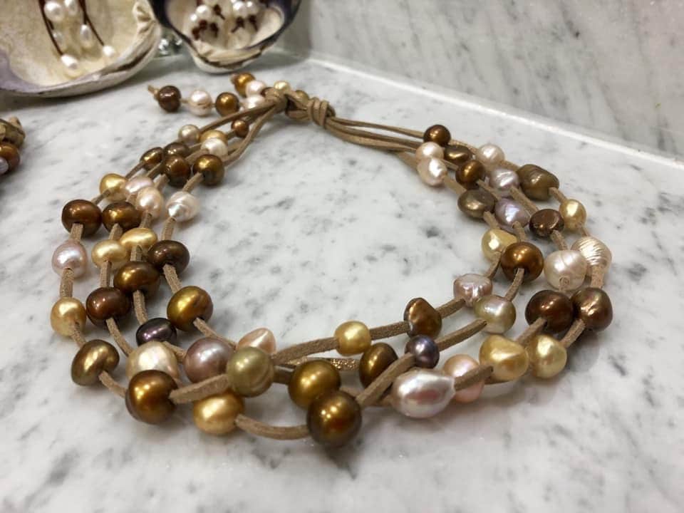Fall Colored Freshwater Pearl Necklace