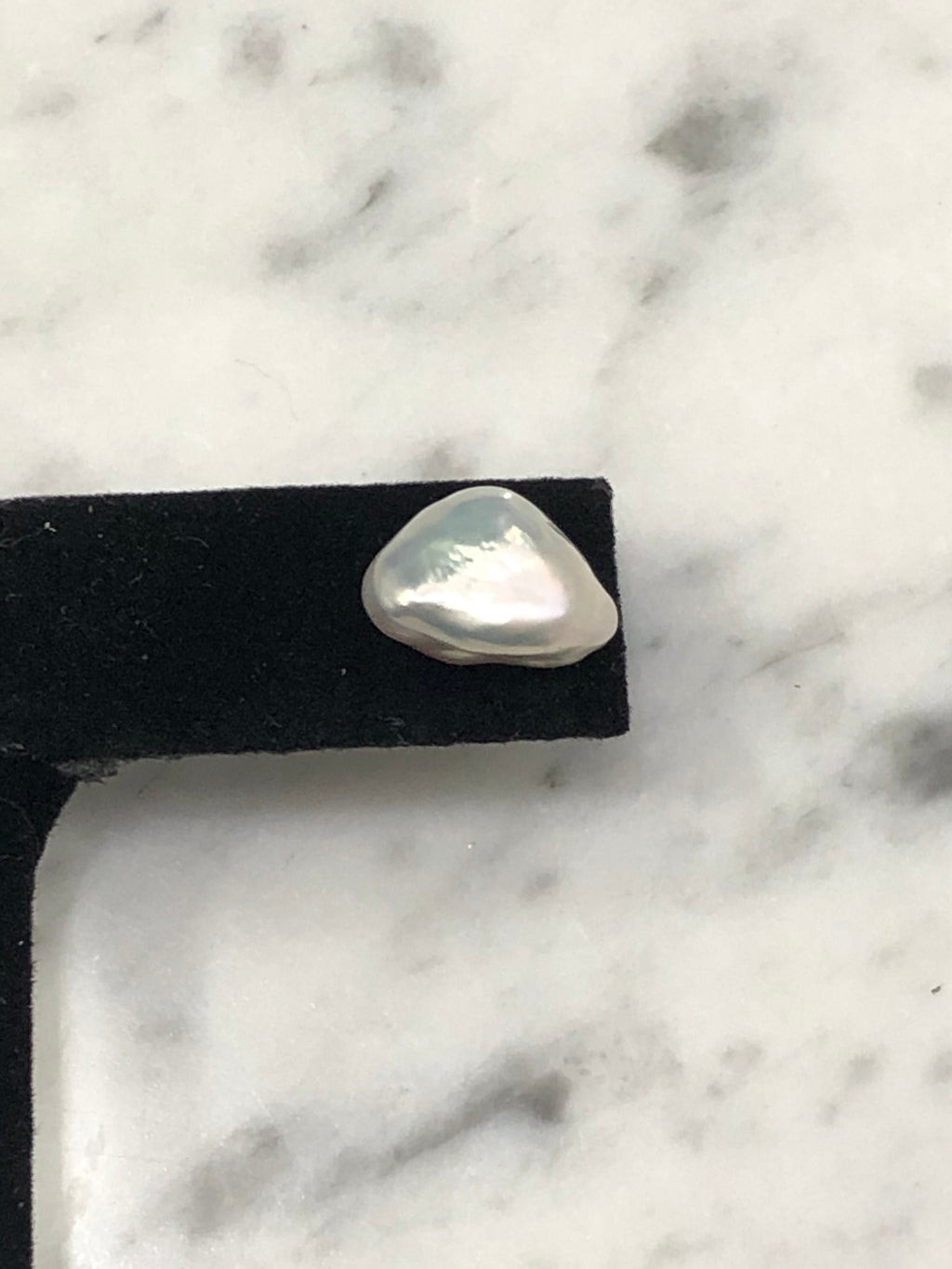Iridescent white pearl studs on sterling 925 posts