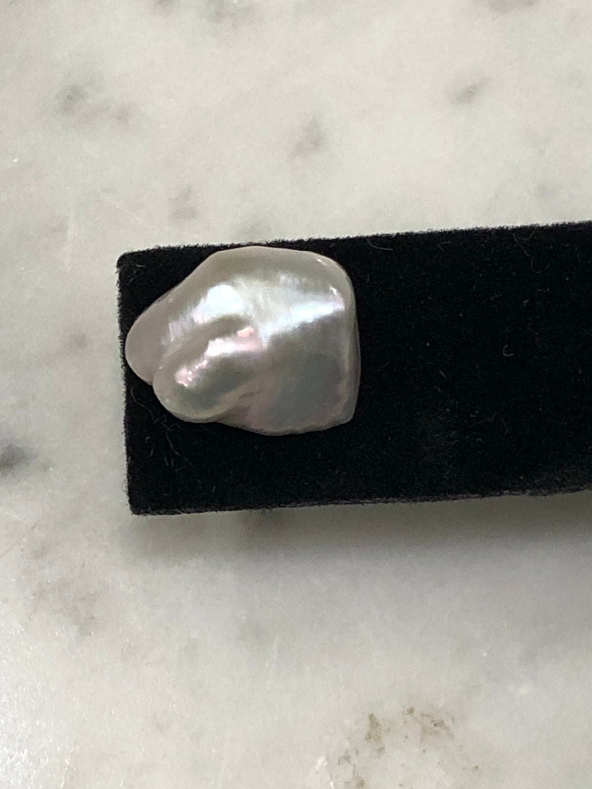 Iridescent white pearl studs on sterling 925 posts