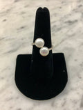 Double Freshwater Pearl and Sterling Ring
