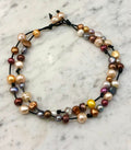 Multi Colored Freshwater Pearl Double Strand Necklace