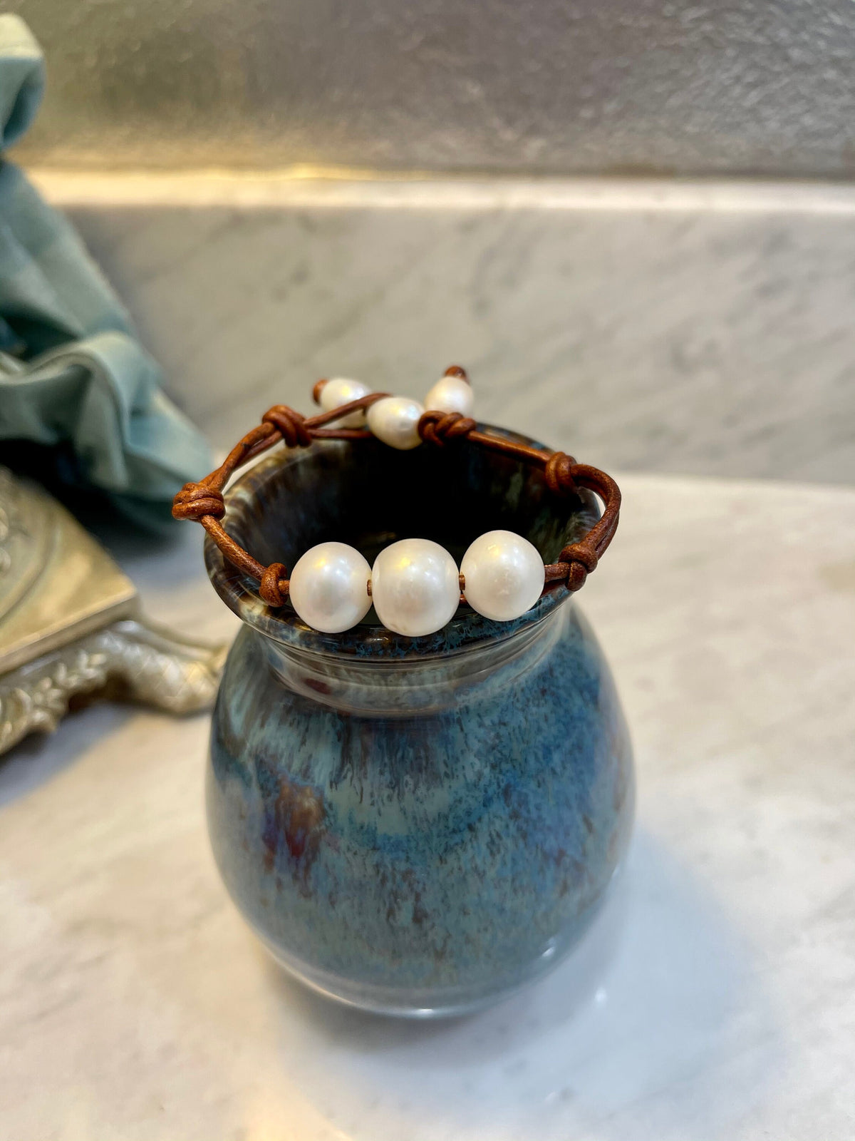 13mm Freshwater Pearl Trio Bracelet
