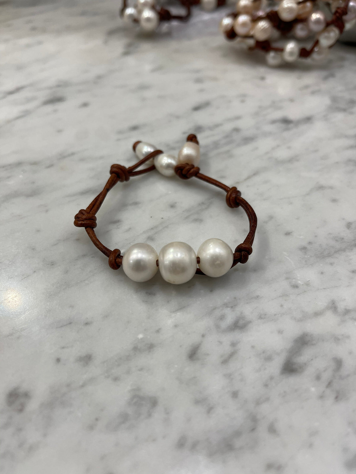 13mm Freshwater Pearl Trio Bracelet