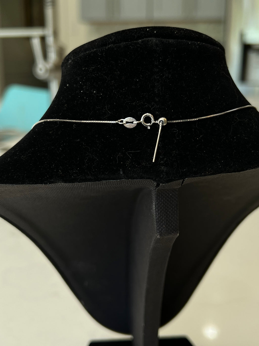 Five Floating White Pearls  on 17.5” Sterling Silver necklace