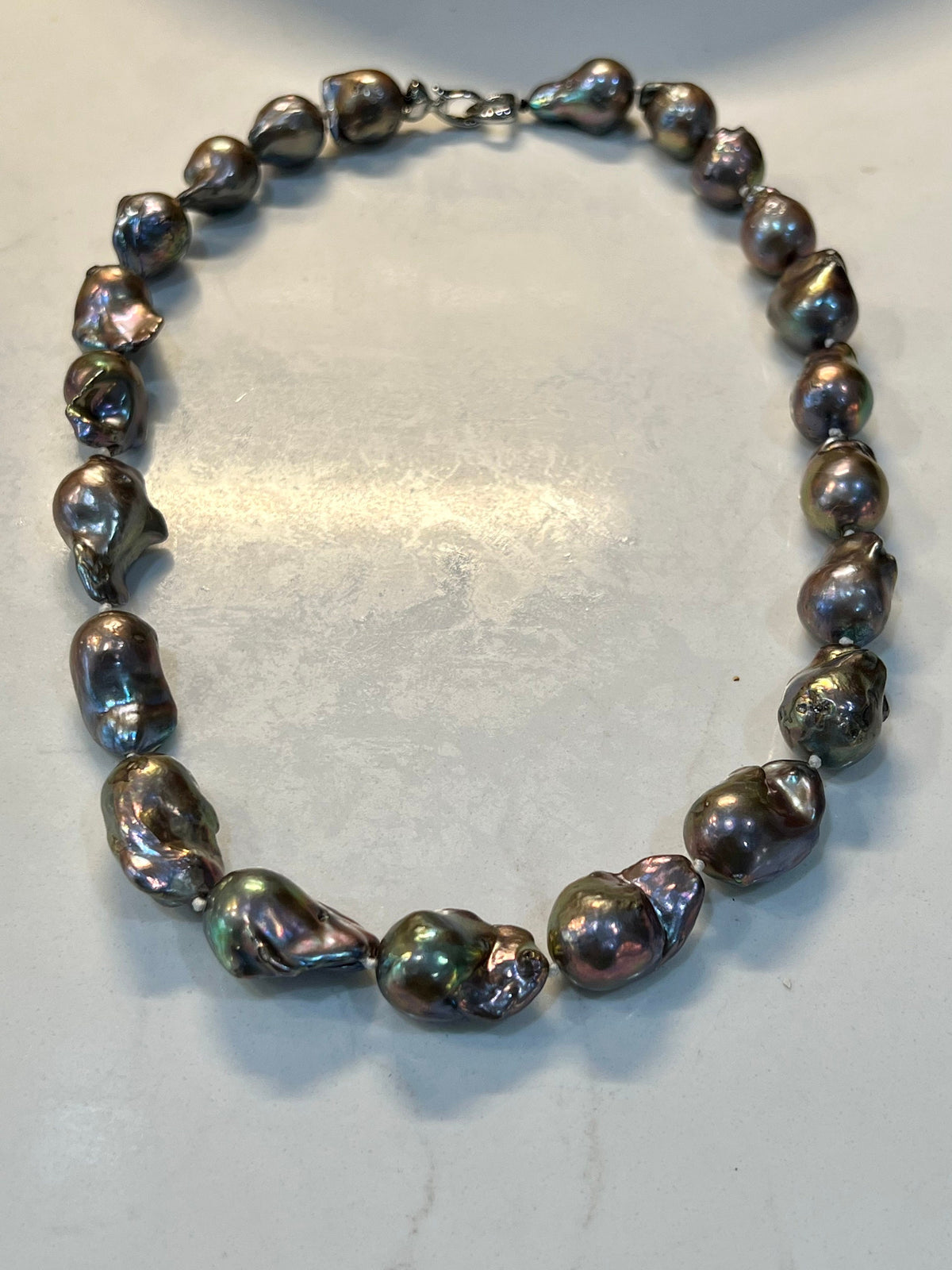 Peacock Flameball Pearl Necklace-5 lengths