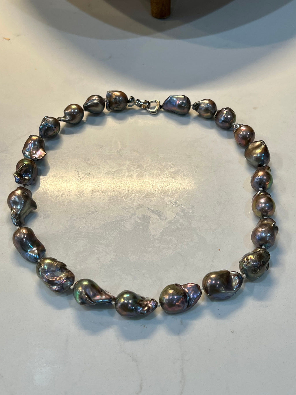 Peacock Flameball Pearl Necklace-5 lengths