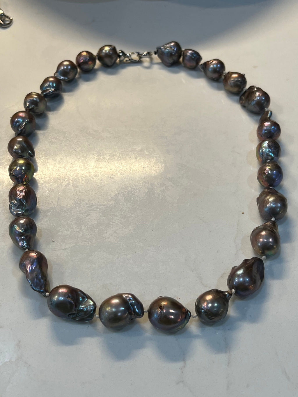 Peacock Flameball Pearl Necklace-5 lengths