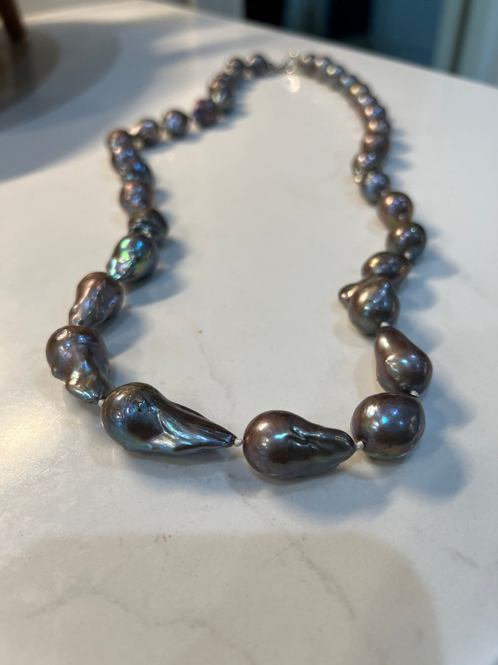 Peacock Flameball Pearl Necklace-5 lengths