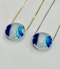 Clear Murano Glass With Lampwork Detail Pendant on Sterling Chain