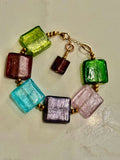 Rosario Leonardi Antique Murano Glass Rainbow Bracelet