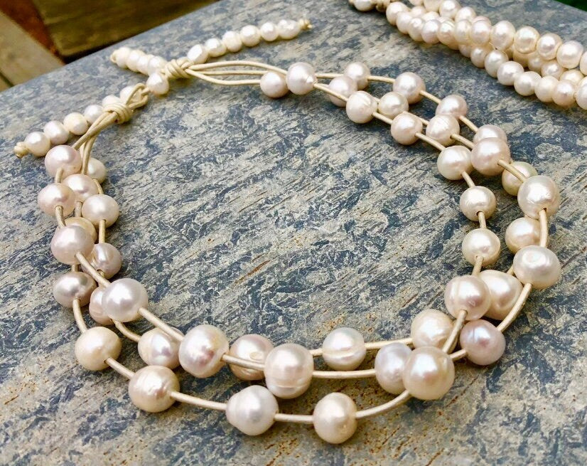 Wedding Cake Freshwater Pearl Necklace