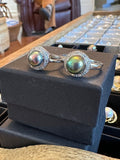 Classic Sterling Silver Iridescent Pearl Adjustable Ring